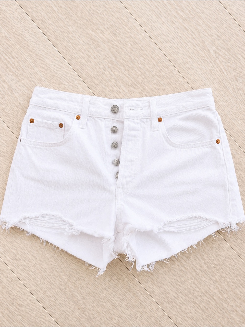 🤍 Levi’s 501 Original High-Rise Denim Shorts | White